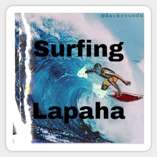 Surfing at Lapaha Tongatapu Sticker